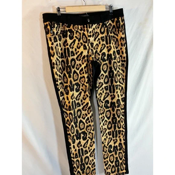 TRIPP NYC Leopard Print Black Trim Pants Size 16 Punk Dark Goth Alternative Y2K - Picture 4 of 16